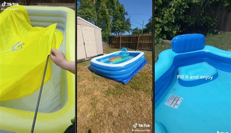 inflatable pool tiktok|More.